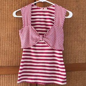 Moth stripped tank top Xs